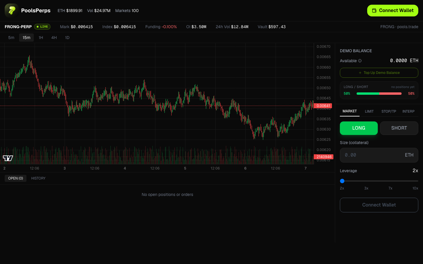 PoolsPerps Trading Platform